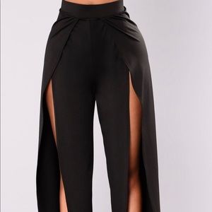 Sexy high slit fitted slacks